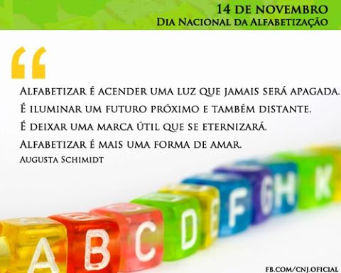 14 de novembro • Dia Nacional da Alfabetizaçãoc